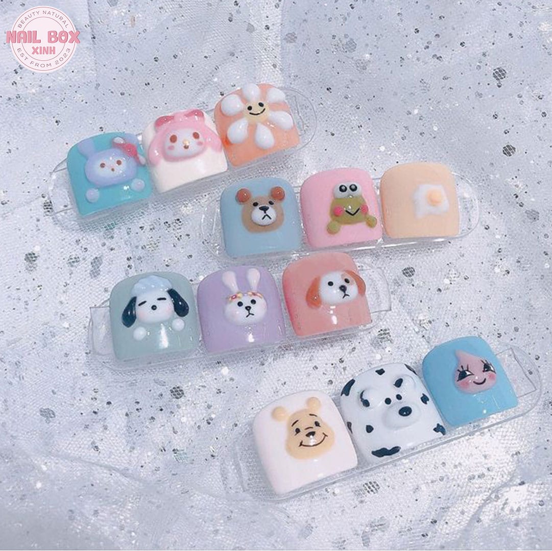 Nail box de thuong dinh hoat hinh Nail box de thuong dinh hoat hinh