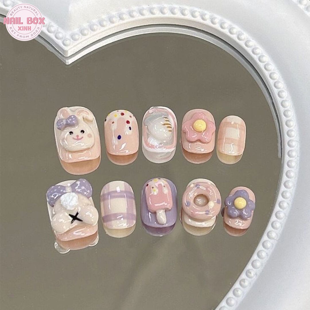 Nail box de thuong dinh hoat hinh Nail box de thuong dinh hoat hinh