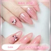 Nail box cute nhẹ nhàng hồng đính bướm