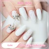 Nail box cute trắng đính chuồn chuồn