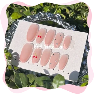 Nail box dễ thương nhẹ nhàng cherry
