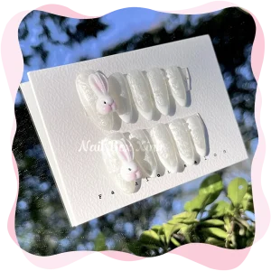 Nail box dễ thương trendy thỏ trắng