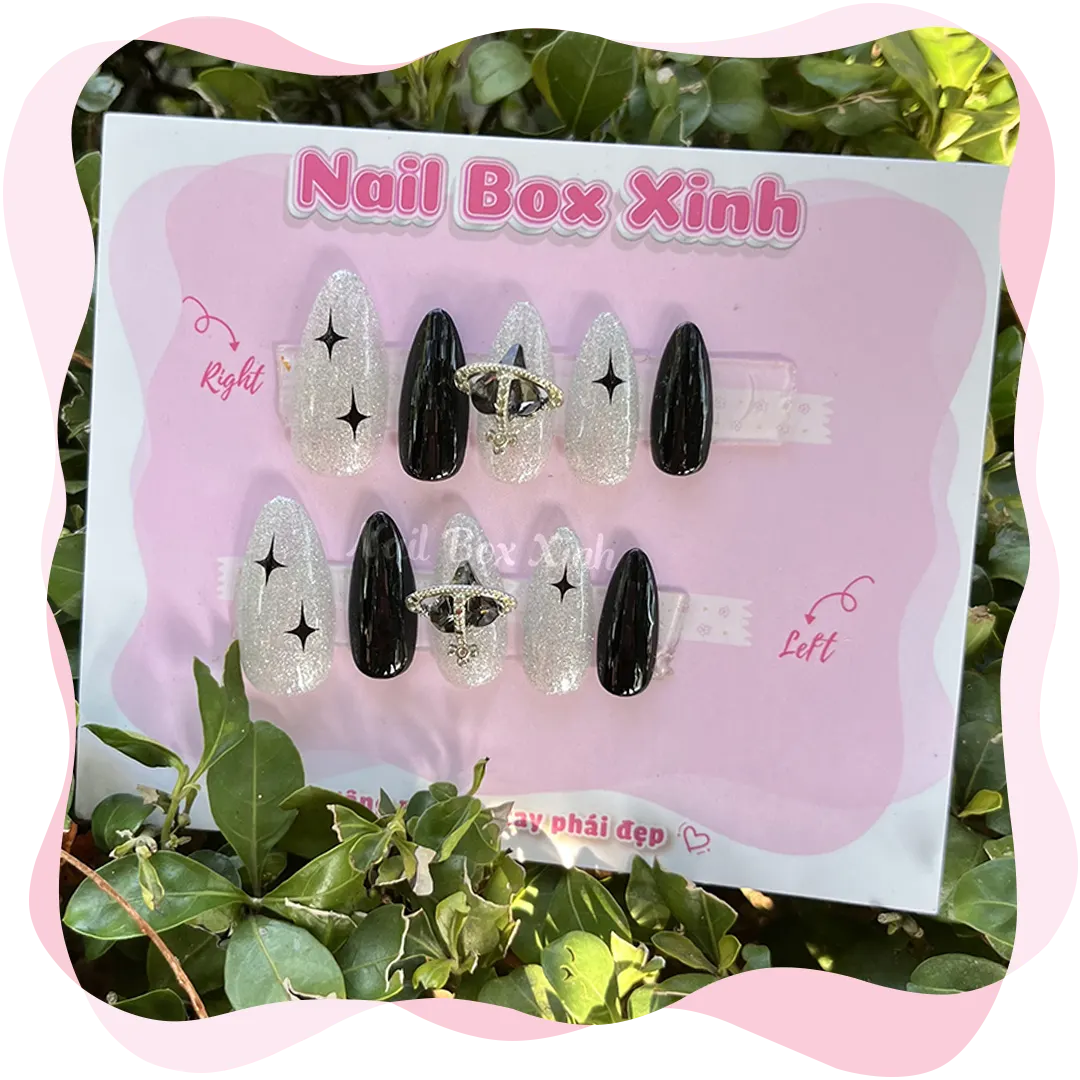 Nail box sang trọng cao cấp đen bóng
