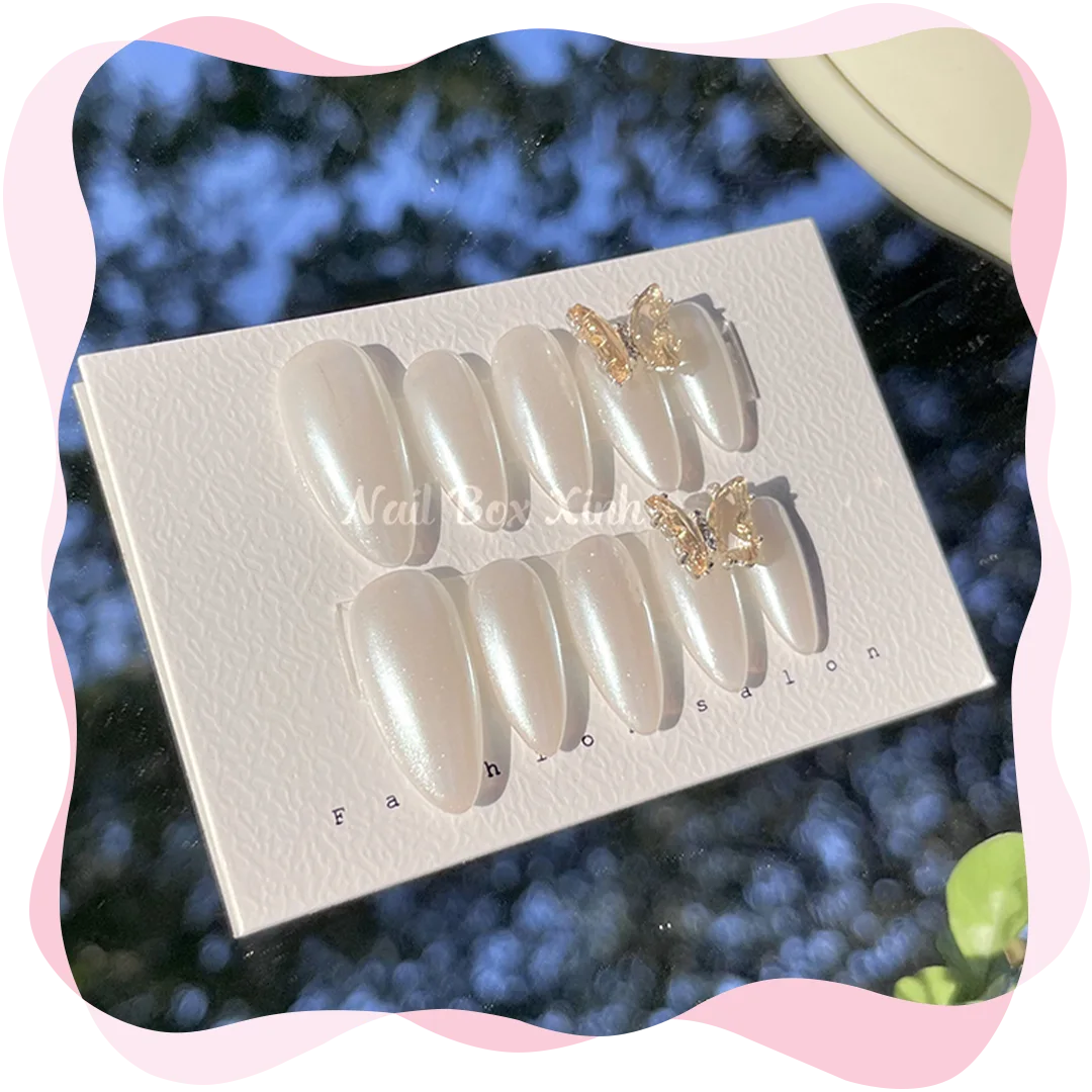 Nail box thiết kế cao cấp trắng gạo