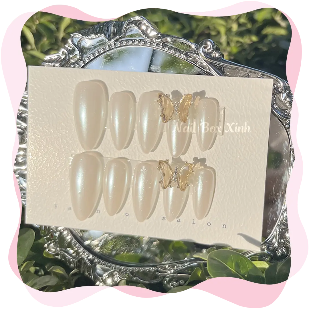 Nail box thiết kế cao cấp trắng gạo